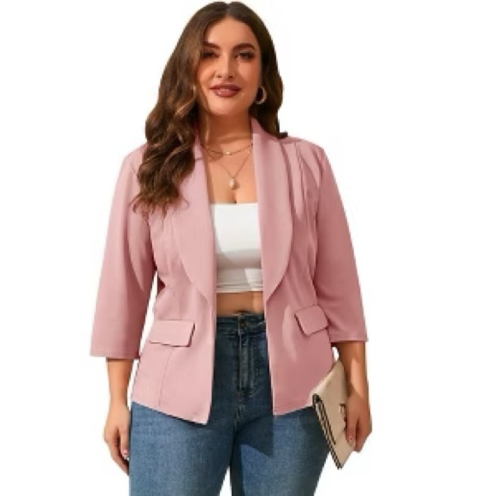 Flirtatious Women's Pink Blazer-EUC